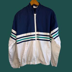 Vintage 80s Ocean Side Lightweight Striped Jacket
